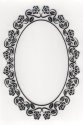 Nellie's Choice Embossing Folder Frame Oval Floral