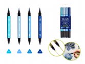 Color Factory Metallic Dual-Tip Markers 4pk - Shades Of Blue