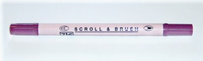 Zig Scroll & Brush Marker - Aubergine