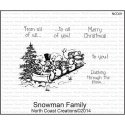 North Coast Creations Cling Rubber Stamps 5"X6.75" Snowman Famil