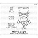 North Coast Creations Cling Rubber Stamps 5"X6.75" Merry & Brigh
