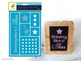 Color Factory: Adhesive Stencils 5.9"x8.3" - Shining Star