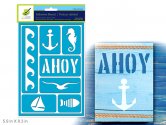 Color Factory: Adhesive Stencils 5.9"x8.3" - Nautical