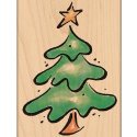 PENNY BLACK-Wood Mounted Rubber Stamp - Brush Evergreen