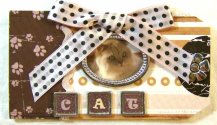 Chipboard Frame Tag - Cat