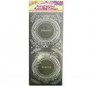 Peel-Off Stickers Sheet - Round Frames Silver