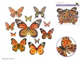 Forever in Time Butterfly Die Cuts w/Foil Accents x33 - Orange