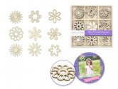 Forever in Time Mini Wood Embellishments 45pc - Floral