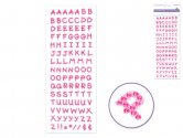 Forever In Time Gem Letter Stickers - Princess Pink