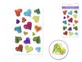 Forever In Time Glitter Epoxy Stickers - Glimmer Hearts