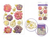 Forever In Time Floral Foil Stickers 3D - Open Rose