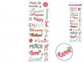 Forever In Time Puffy Glimmer Stickers - Happy