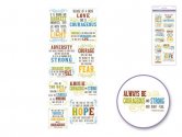 Forever In Time Clear Stickers - Courageous & Strong