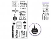 Forever In Time Clear Stickers - Foodie Life