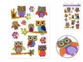 Forever In Time 3D Glitter Stickers - Owl