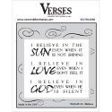 Verses Cling Stamp 4.5"X6.5" - I Believe