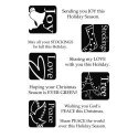 My Sentiments Exactly Clear Stamps 4"X6" Sheet Holiday Squares