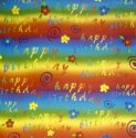 Scrapbooking Paper 12" x 12" - Happy Birthday Bright