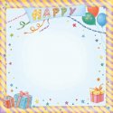 Scrapbooking Paper 12" x 12" - Happy Birthday